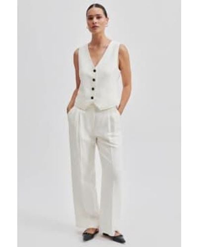 Second Female Antique White Trousers S