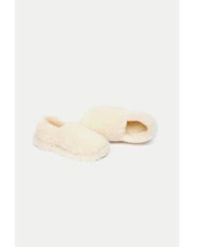 Yoko Wool Full Slippers Natural / 43/44 - White