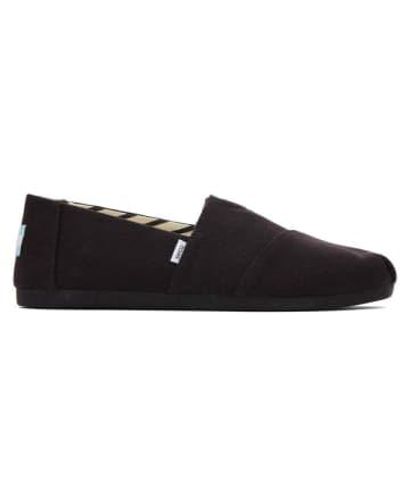 TOMS Womens Recycled Canvas Alpargata - Nero