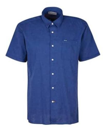 Barbour Chemise d'été à manches courtes nelson - Bleu