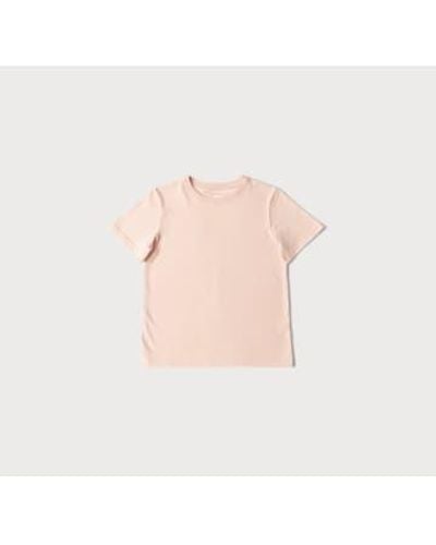Organic Basics Weicher rosa crew neck t -shirt - Pink