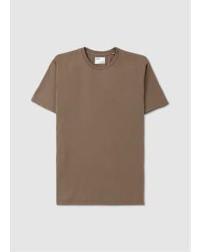 COLORFUL STANDARD Mens Classic Organic T Shirt In Warm Taupe - Marrone