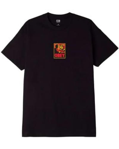 Obey Computer T Shirt - Nero