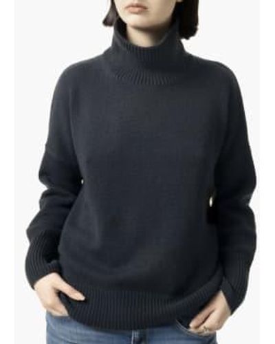 Lisa Yang Heidi Cashmere Turtleneck Sweater Ink 2 M/l - Blue