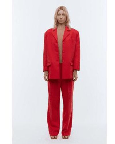 2nd Day Carter Lollipop Suit Trousers 34 - Red