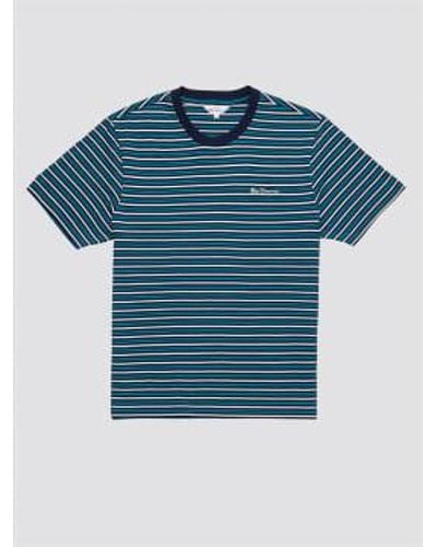 Ben Sherman Stripe T -shirt Dark Navy S - Blue