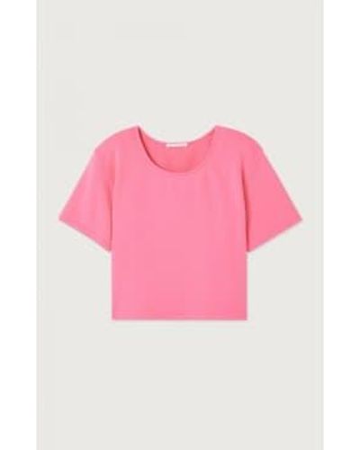 American Vintage Hapylife 02be24 T-shirt Bubblegum / S - Pink
