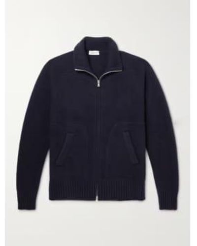 Altea Wool Zip-up Sweater - Blue