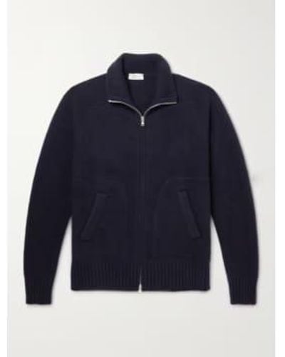 Altea Wool Zip Up Sweater - Blu