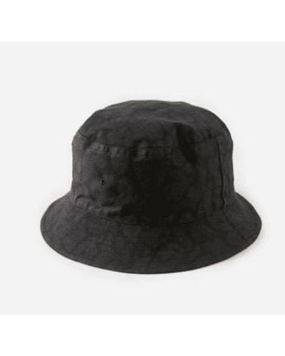 Maharishi Chapeau noir à motif camouflage
