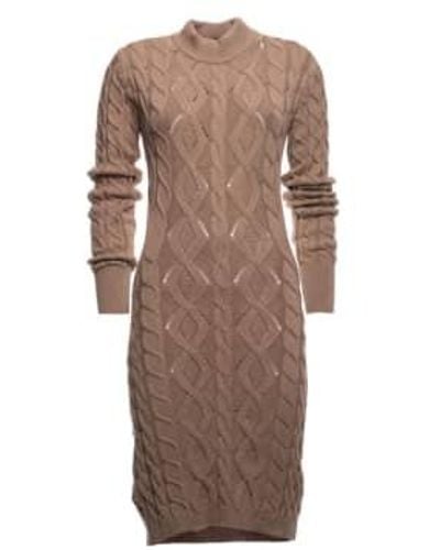Akep Dress For Woman Vskd03030 Cammello - Marrone