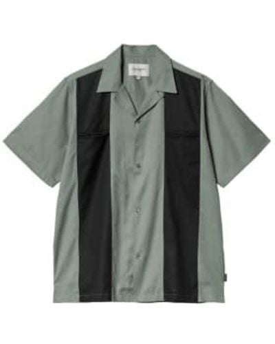 Carhartt Camisa el hombre i033041 parque negro - Verde