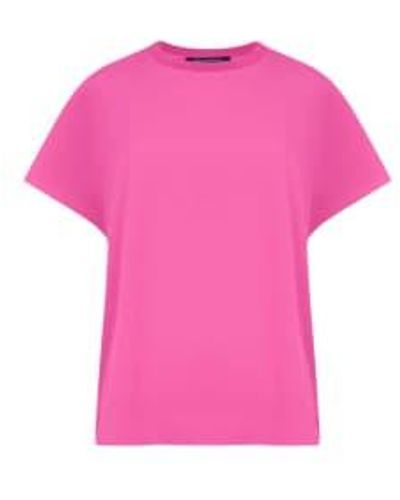 French Connection Crepe Light Crew Neck Top M - Pink