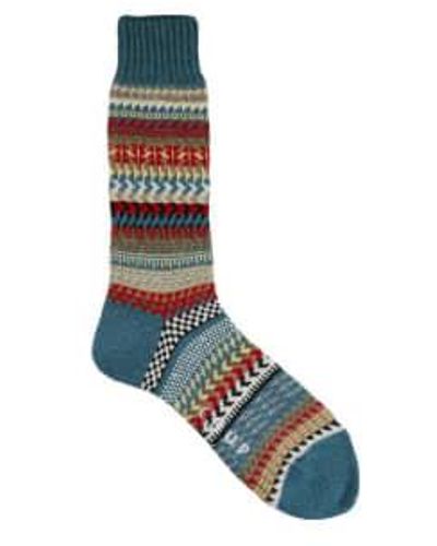 Chup Socks Dry Valley Aegean / L - Blue