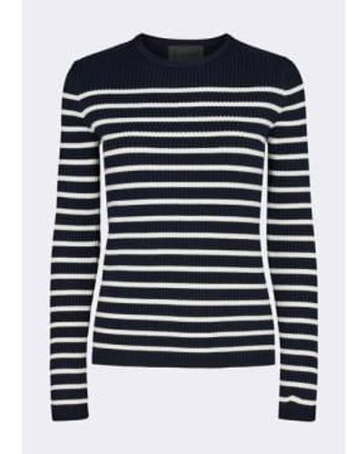 Levete Room Agnes 7 Pullover Navy Xs - Blue