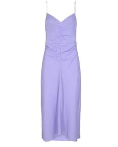 Designers Remix Valerie Drape Slip Dress Lavender 36 - Purple