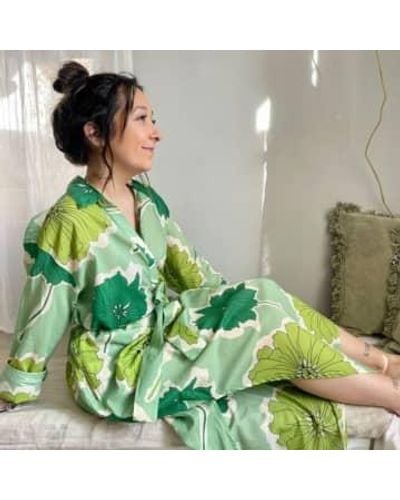 HOD Long Pattern Dress M - Green