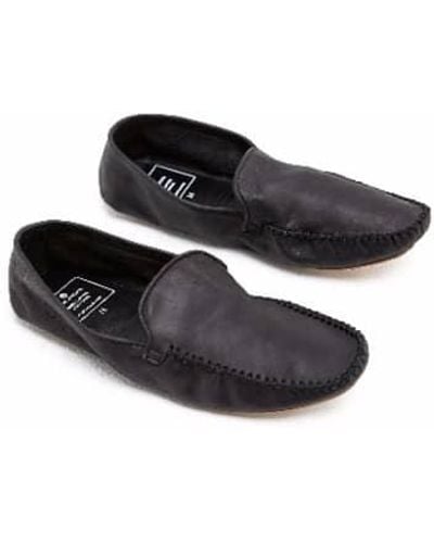 La Portegna Rodrigo Leather Slippers L / - Black