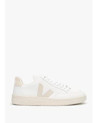 Veja V-12 Leather Extra Sable Trainers 36 - White