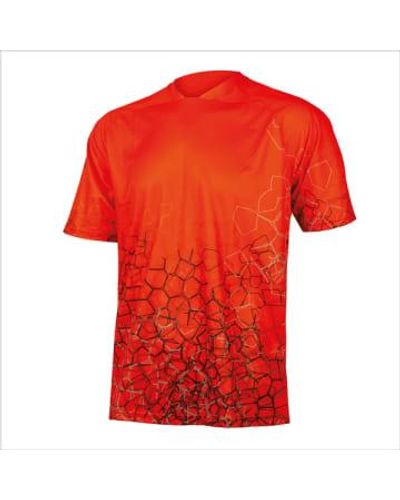 Endura T-Shirt mit Singletrack-Print - Rot