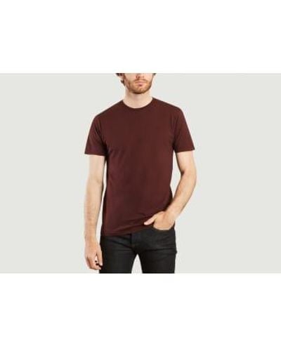 COLORFUL STANDARD Bordeaux Red Classic T Shirt S