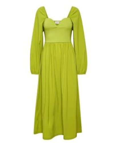Gestuz Mistgz Dress Dark Citron - Verde