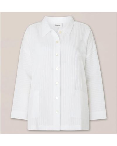 New Arrivals Sahara Cotton Pintuck Boxy Shirt White