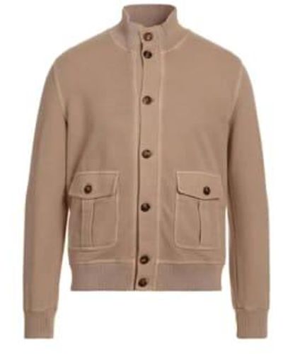 Circolo 1901 Valstar Button Up Cardigan Jacket In Caramel Colour Cn4019 - Marrone