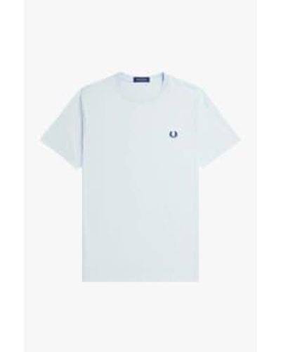 Fred Perry Ringer T-shirt Ice M - Blue