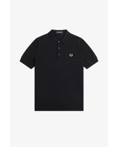 Fred Perry Camisa clásica punto - Negro