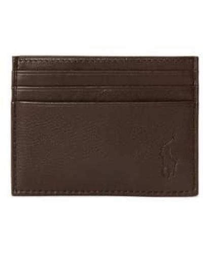 Ralph Lauren Case Smooth Leather Multi Card - Marrone