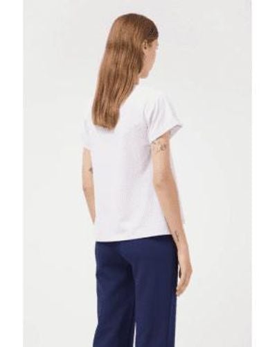 Compañía Fantástica Textured Apple Shirt Lilac M - White