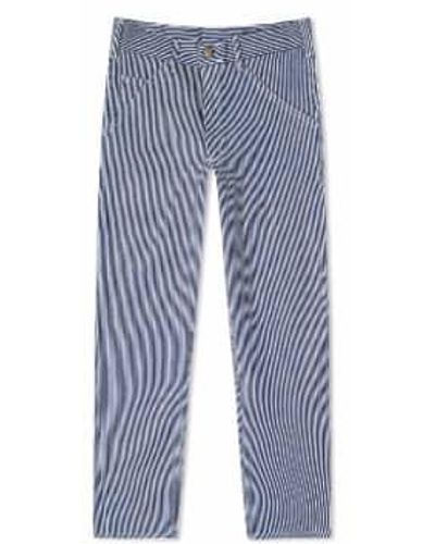 Stan Ray Pantalon Hickory Painter Stripe Années 80 - Bleu