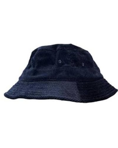 Universal Works Bucket Hat In Brisbane Cord - Blu