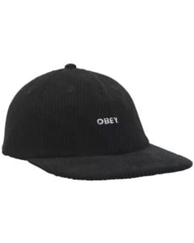Obey Bold Cord 6 Strapback - Black