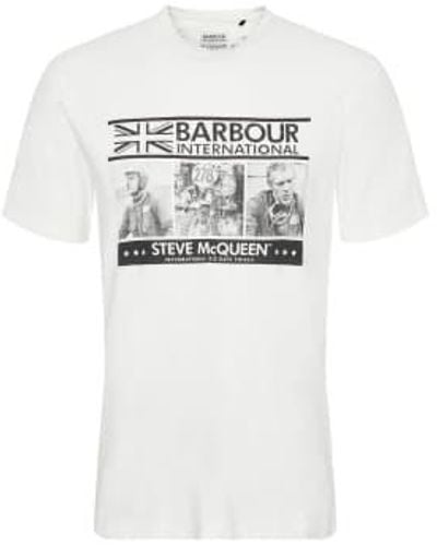 Barbour International Charge T-shirt Whisper S - White