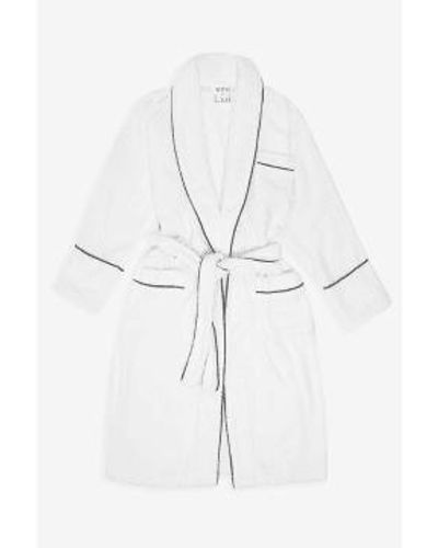 Breathe and Protect Robe en coton à serviette blanche