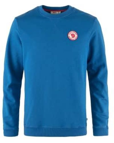 Fjallraven 1960 logo abzeichen sweatshirt alpine blau