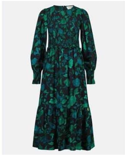 FABIENNE CHAPOT Caro vestido brillante ver azulado - Verde