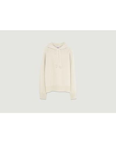 Tricot Cashmere Hoodie S - White