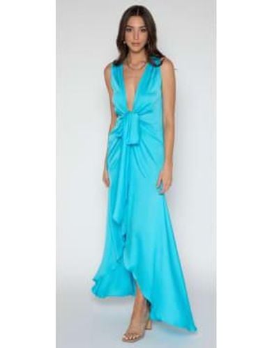 Silk95five Shangri La Dress L / Fountain - Blue