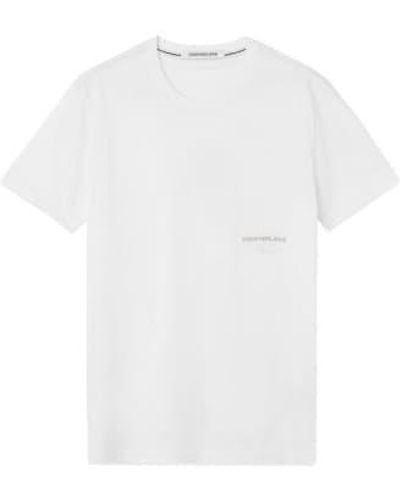 Calvin Klein Aus platziertes ikonisches t -shirt weiß