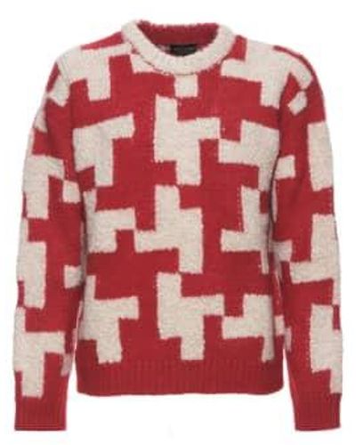 Roberto Collina Sweater For Men Rp46001 38 Ecru - Rosso