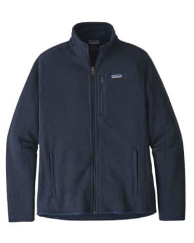 Patagonia Better Sweater Men New Navy Shirt - Bleu