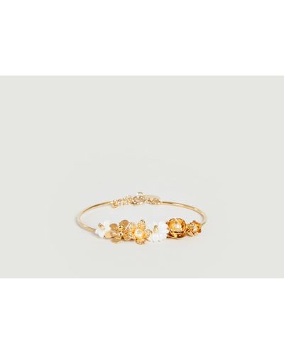 Medecine Douce Gold-plated Bangle Bracelet Zephyr - White