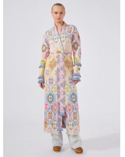 Hayley Menzies Magic Mosaic Cotton Jacquard Duster - White