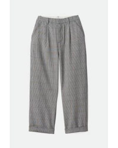 Brixton And Off White Victory Trouser Pants - Grigio