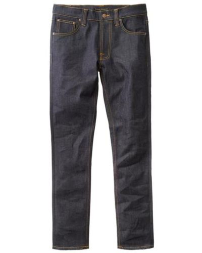 Nudie Jeans Lean Dean Dry Bamboo Selvage "indigo Bloodline" L30 in Blue for  Men | Lyst