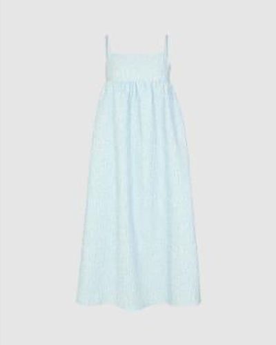 Minimum Carline midi-kleid chambray blau