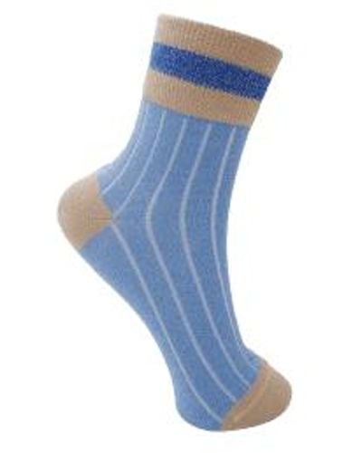 Black Colour Tikla sock - Blau